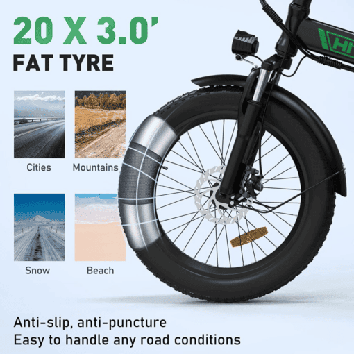 Hitway BK11M 48V/15Ah 750W Foldable Electric Bike - Image 4