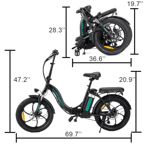 Hitway BK6M 48V/14Ah 750W Foldable Electric Bike - Image 3